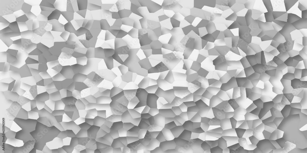 Aufkleber light gray and white broken stained glass background with white lines. voronoi diagram background. s