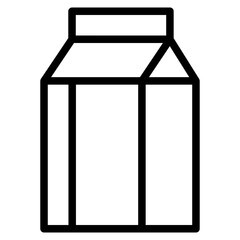 Vector milk icon. Flat illustration of milk isolated on white background. Icon vector illustration sign symbol