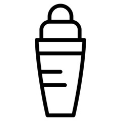 Plastic bottle vector illustration, line design icon