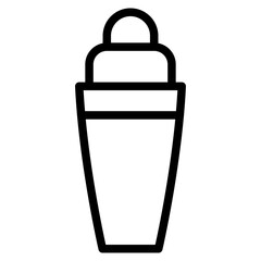Plastic bottle vector illustration, line design icon
