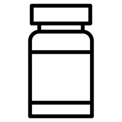 Plastic bottle black icon . Vector flat style sign illustration