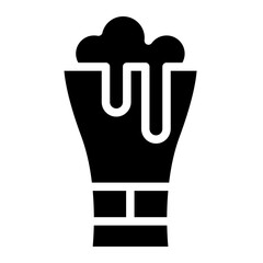 Beer mug with foam icon. Line, glyph and filled outline version, Glass of beer outline and filled vector sign