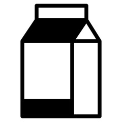Vector milk icon. Flat illustration of milk isolated on white background. Icon vector illustration sign symbol