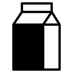 Vector milk icon. Flat illustration of milk isolated on white background. Icon vector illustration sign symbol