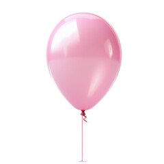 pink balloon isolated on white/ transparent background