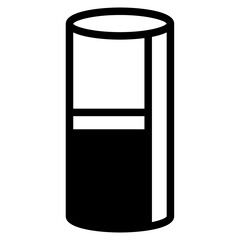 Water glass icon in trendy flat style design. Vector graphic illustration