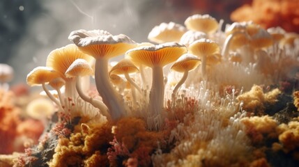 mycelium for psychedelic mushrooms.Generative AI - obrazy, fototapety, plakaty