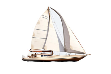 Yacht on Transparent Background, PNG , Generative Ai