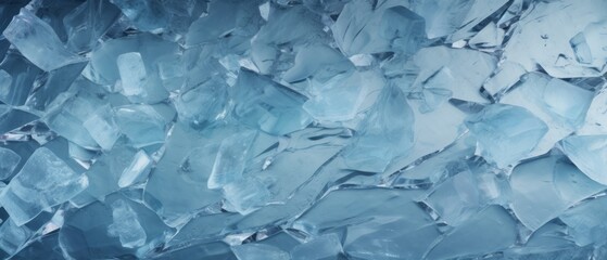 Obraz premium Water background with cracked ice surface. Generative AI