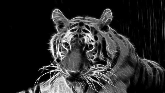 Eyes of a Tiger - Fractal Tiger 