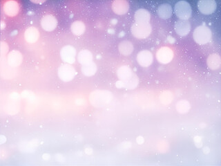 Obraz premium Background with bokeh and snowfall. AI