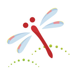 和風のトンボのイラスト