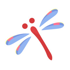 和風のトンボのイラスト