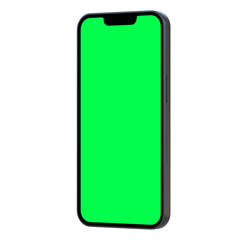 smartphone with green screen isolated ui ux presentation mockup