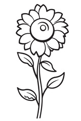 flower coloring page book outline
