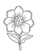 flower coloring page book outline
