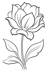 flower coloring page book outline
