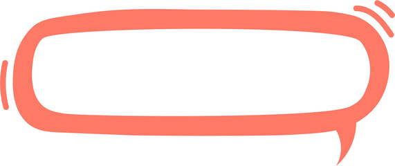 Colorful pastel orange color speech bubble balloon icon sticker memo keyword planner text box banner, flat png transparent element design