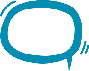 Colorful pastel blue color speech bubble balloon icon sticker memo keyword planner text box banner, flat png transparent element design