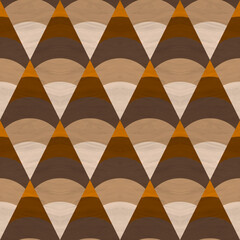 geometric abstract seamless pattern of rhombuses in brown colors