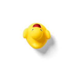 Yellow Rubber Duck on black Background