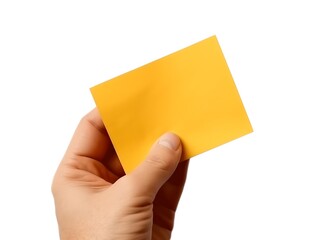 Wichtige Nachrichten: Hand hält gelbes Notizblatt