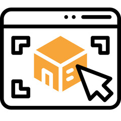 3d design flat line icon