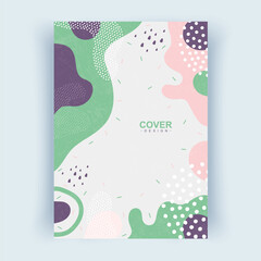 Cover with abstract shapes. Cover layouts, vertical orientation.