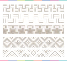 Collection of various traditional Korean patterns and frames.
