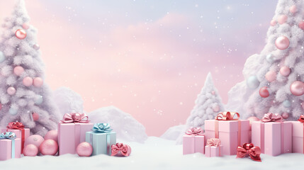 Christmas and New Year background.	
