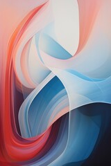 Abstract colourful wave design of blue, red and pink waves - 638973881