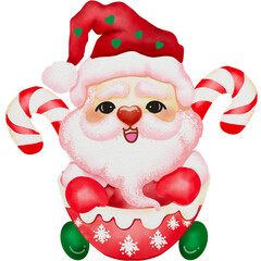 Santa claus gives happiness