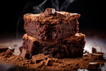 a brownies edible cake expensive cake gourmet food photo, generative ai