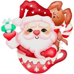 Santa claus gives happiness