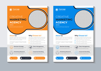 Business Professional Marketing Flyer Template, Corporate Flyer Design, Annual Report, layout, Vector illustrator