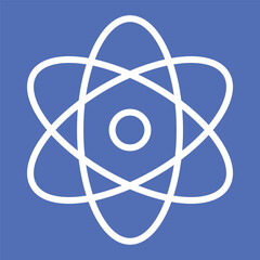 Atomic laboratory science icon logo
