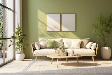 Stylish living room interior with smart decoration