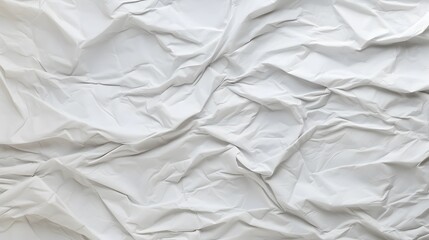 Obraz premium texture papier froissé blanc, généré par IA