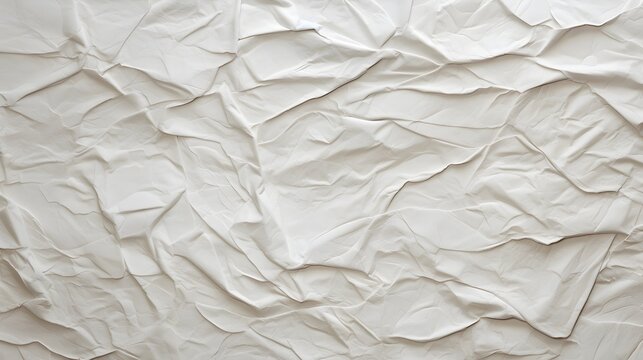 texture papier froiss&eacute; blanc, g&eacute;n&eacute;r&eacute; par IA