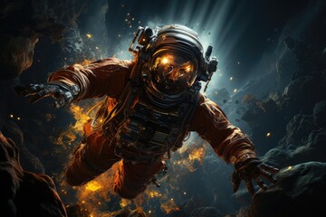 Fototapeta premium Future of travel, space tourism train