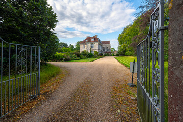 The gated entrance to Wolvesey Palace in Winchester,  the official residence of the Bishop of Winchester, Hampshire, England © Kirk Fisher