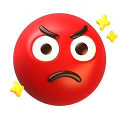 Angry face 3D Emoji Illustrations Pack