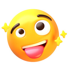 Joking face 3D Emoji Illustrations Pack