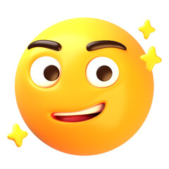 Smirking face 3D Emoji Illustrations Pack