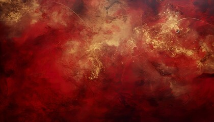 Red and gold old paint-like background for festive, unique, beautiful and luxury backgrounds. Card, banner.