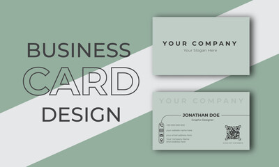 QR Code Business Card Template, Editable Business Card, Minimalist Business Cards, Printable Business Card, Modern Business Card,