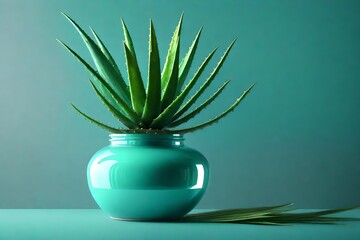 incredibly semi-realistic aloe vera placed in vase