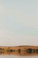 landscape of the lake and mountains