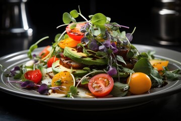 Color and Texture Explosion: a fresh and vibrant salad., generative IA