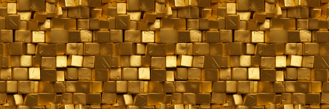 gold bricks seamless pattern